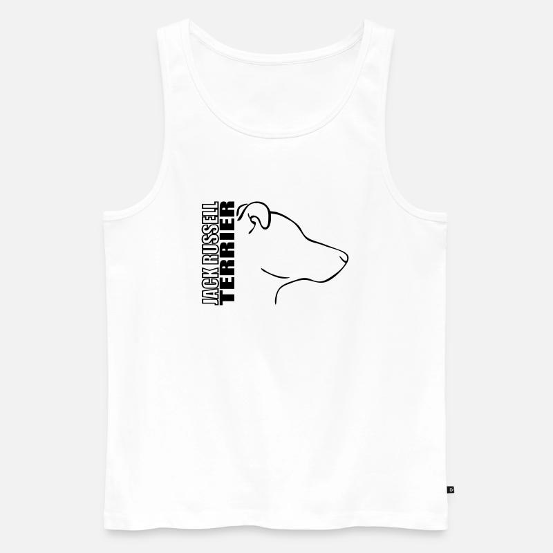 JACK RUSSELL TERRIER PROFIL - Männer Premium Bio Tank Top - Weiß