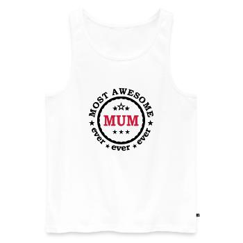 Beste Mutter ever Mutti Muttertag Mama Danke - Männer Premium Bio Tank Top - Weiß - Vorne - AI Model Male 178 light (178cm)