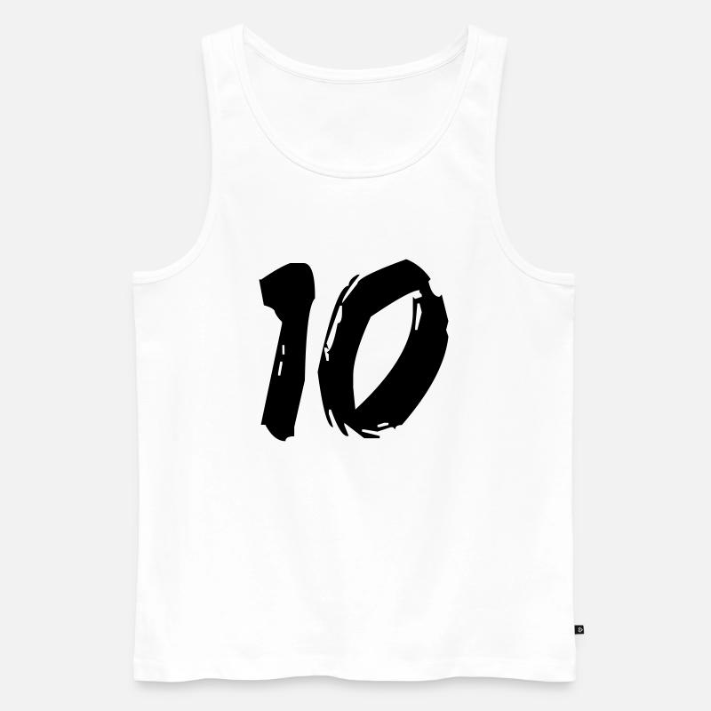 Brushed 10 - Männer Premium Bio Tank Top - Weiß
