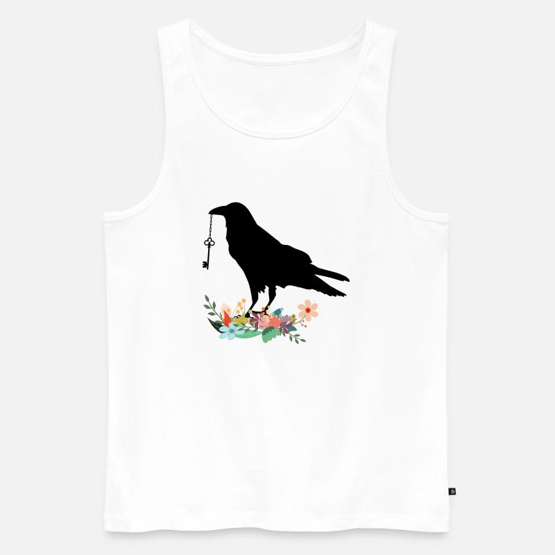 Rabe - Männer Premium Bio Tank Top - Weiß