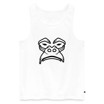 Grumpy Gorilla - Débardeur bio Premium Homme - blanc - Devant - Michal (187cm)
