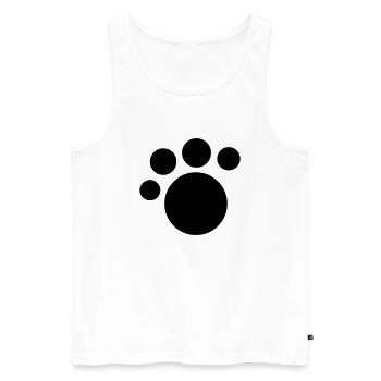 kids paw print - Men's Premium Organic Tank Top - white - Front - Michal (187cm)
