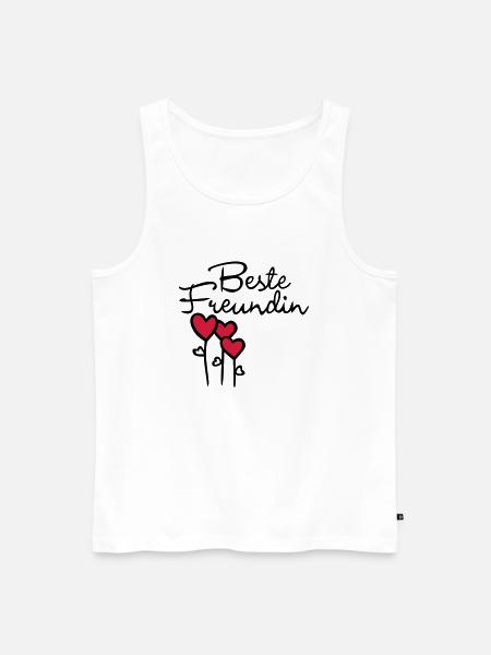 BFF with heart - Men's Premium Organic Tank Top - white