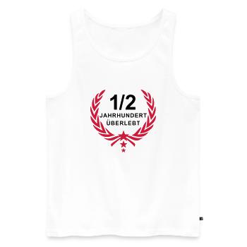Siegerkranz - 1/2 Jahrhundert (50 Jahre) überlebt - Männer Premium Bio Tank Top - Weiß - Vorne - Michal (187cm)