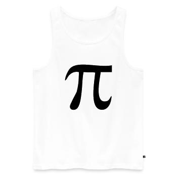 pi - Männer Premium Bio Tank Top - Weiß - Vorne - AI Model Male 178 light (178cm)