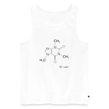 Caffeine - Men's Premium Organic Tank Top - white - Front - AI Model Male 178 light (178cm)