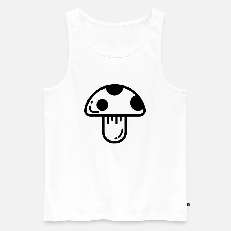 Pilz Icon - Männer Premium Bio Tank Top - Weiß