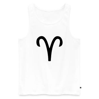 Tierkreiszeichen widder - Männer Premium Bio Tank Top - Weiß - Vorne - AI Model Male 178 light (178cm)