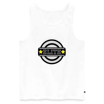 ELITE Fight crew - Men's Premium Organic Tank Top - white - Front - AI Model Male 178 light (178cm)
