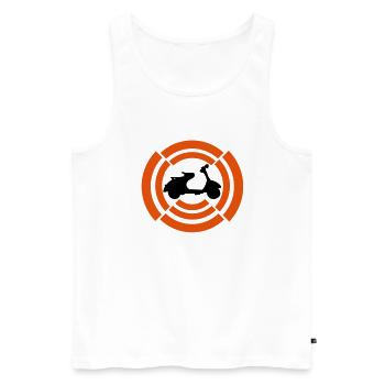motorroller - Männer Premium Bio Tank Top - Weiß - Vorne - AI Model Male 178 light (178cm)