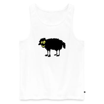 Schwarzes Schaf - Männer Premium Bio Tank Top - Weiß - Vorne - AI Model Male 178 light (178cm)