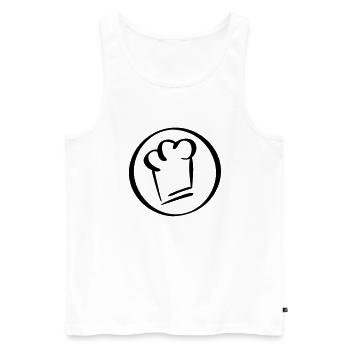 koch_1__f1 - Männer Premium Bio Tank Top - Weiß - Vorne - Michal (187cm)