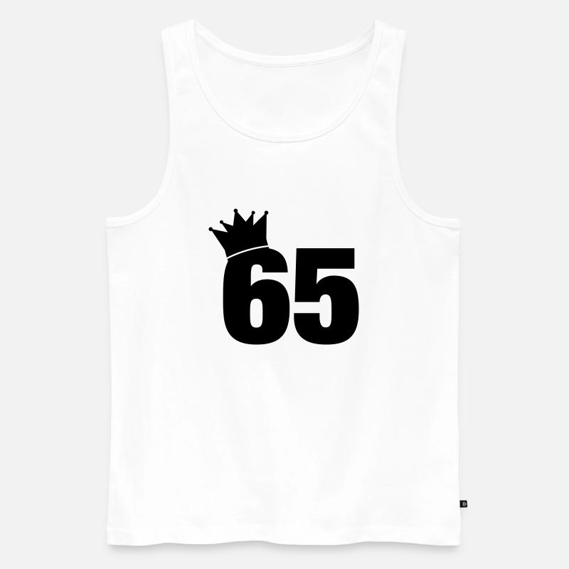 65_krone_f1 - Männer Premium Bio Tank Top - Weiß