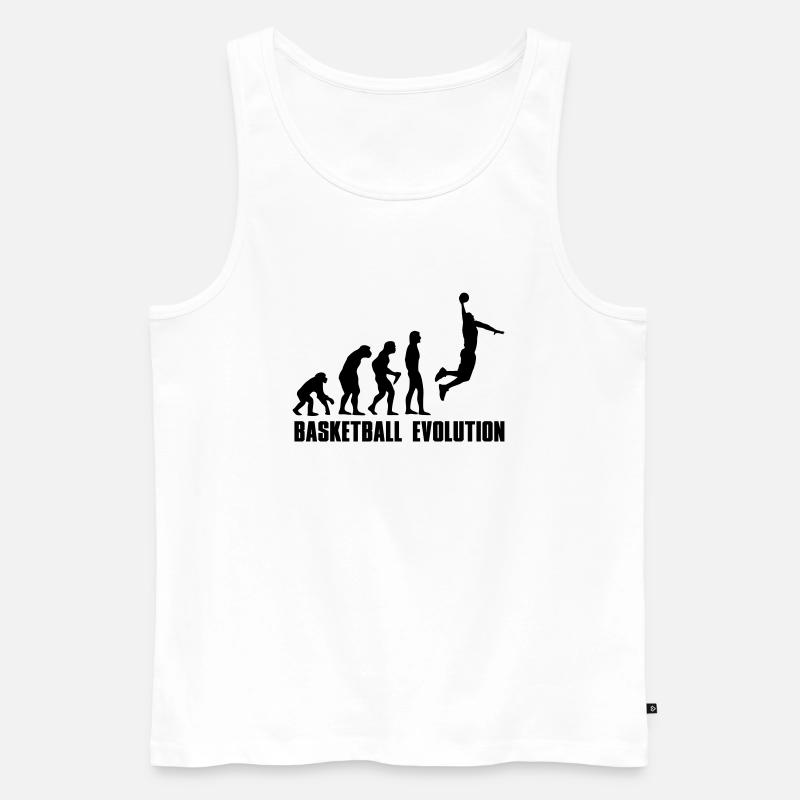 Basketball Evolution Dunk - Männer Premium Bio Tank Top - Weiß