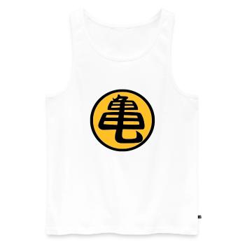 Kame (tortue) - Débardeur bio Premium Homme - blanc - Devant - AI Model Male 178 light (178cm)
