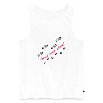 Never walk alone - Männer Premium Bio Tank Top - Weiß - Vorne - Michal (187cm)