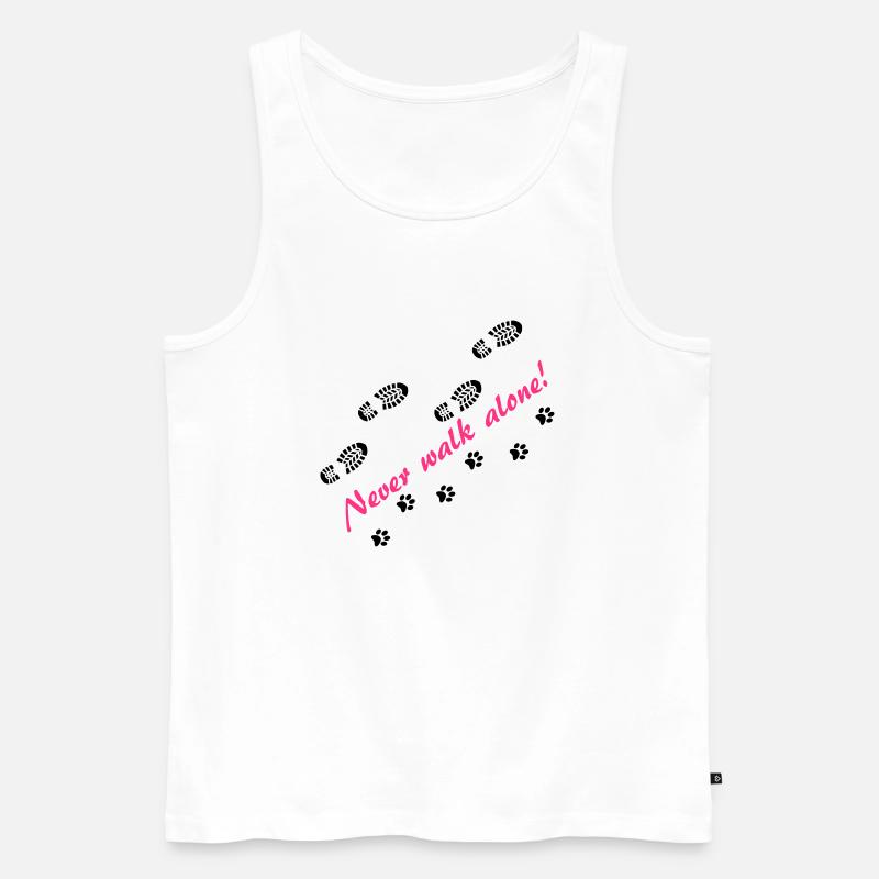 Never walk alone - Männer Premium Bio Tank Top - Weiß