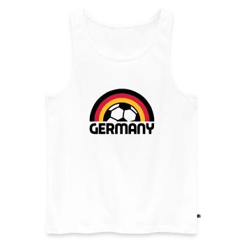 german rainbow soccer - Männer Premium Bio Tank Top - Weiß - Vorne - AI Model Male 178 light (178cm)