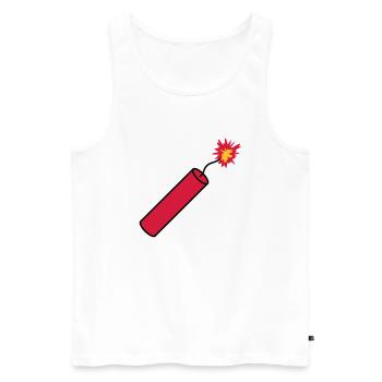 stange tnt dynamit explodieren explosion sprengsto - Männer Premium Bio Tank Top - Weiß - Vorne - AI Model Male 178 light (178cm)