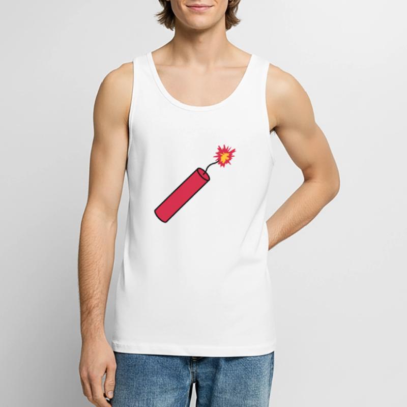 rod tnt dynamite explode explosion blast Men's Premium Organic Tank Top