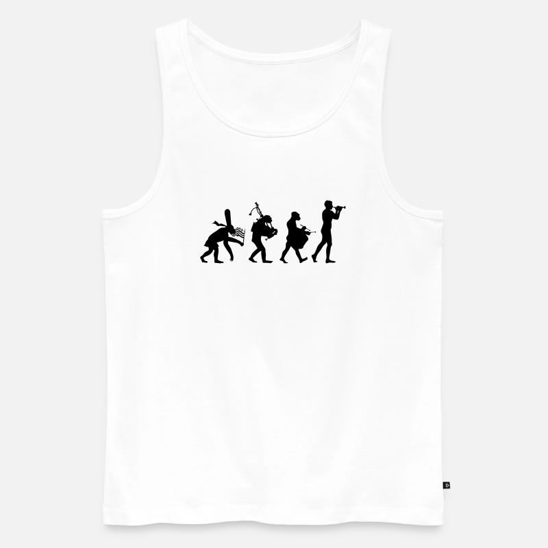 évolution bombarde 2 bagad - Débardeur bio Premium Homme - blanc