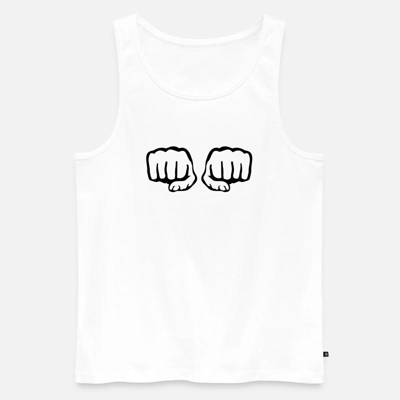 fauste_qa1 - Männer Premium Bio Tank Top - Weiß