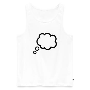 Sprechblase - Männer Premium Bio Tank Top - Weiß - Vorne - AI Model Male 178 light (178cm)