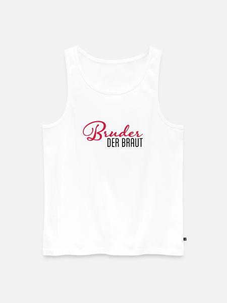 bruder der braut - Männer Premium Bio Tank Top - Weiß