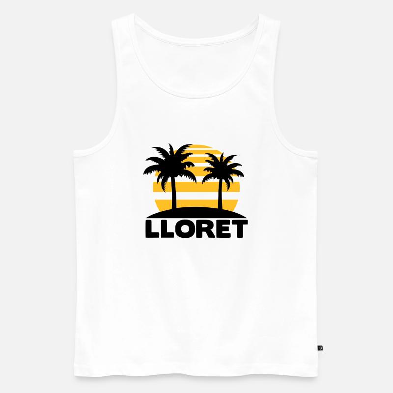 Lloret de mar - Männer Premium Bio Tank Top - Weiß