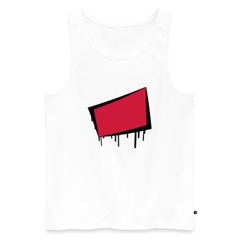 Frame - Men's Premium Organic Tank Top - white - Front - AI Model Male 178 light (178cm)