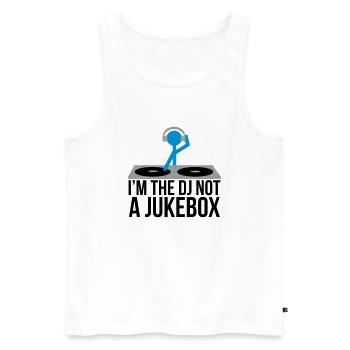 I'm the DJ not the jukebox - Men's Premium Organic Tank Top - white - Front - AI Model Male 178 light (178cm)