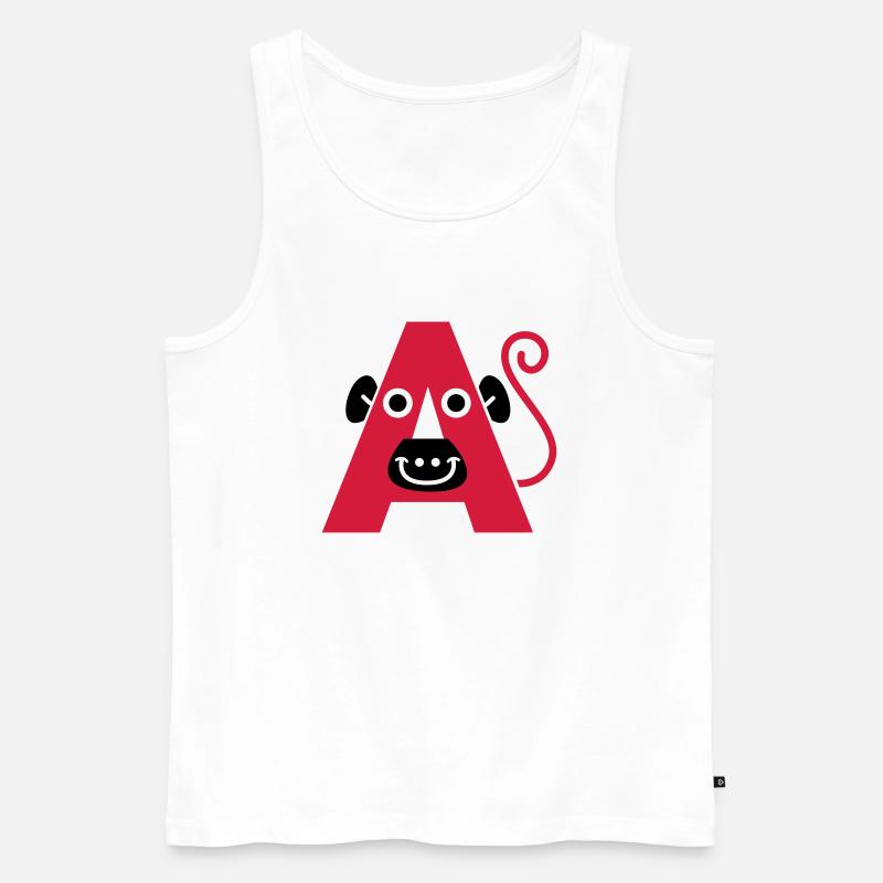 letter a - Männer Premium Bio Tank Top - Weiß