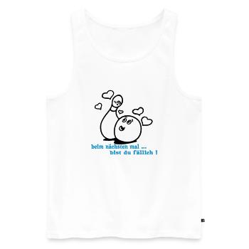 kegeln ... von wicki_de - Männer Premium Bio Tank Top - Weiß - Vorne - Michal (187cm)