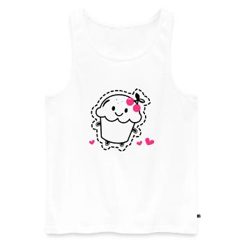 Muffin - Männer Premium Bio Tank Top - Weiß - Vorne - Michal (187cm)