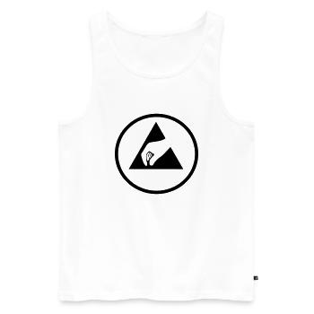 1C - Men's Premium Organic Tank Top - white - Front - AI Model Male 178 light (178cm)