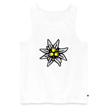 Edelweiss - Männer Premium Bio Tank Top - Weiß - Vorne - AI Model Male 178 light (178cm)
