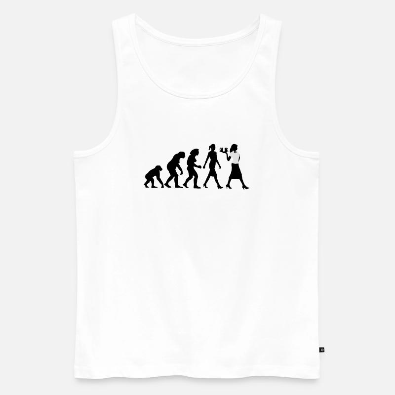 evolution_kellnerin_122013_a_2c - Men's Premium Organic Tank Top - white
