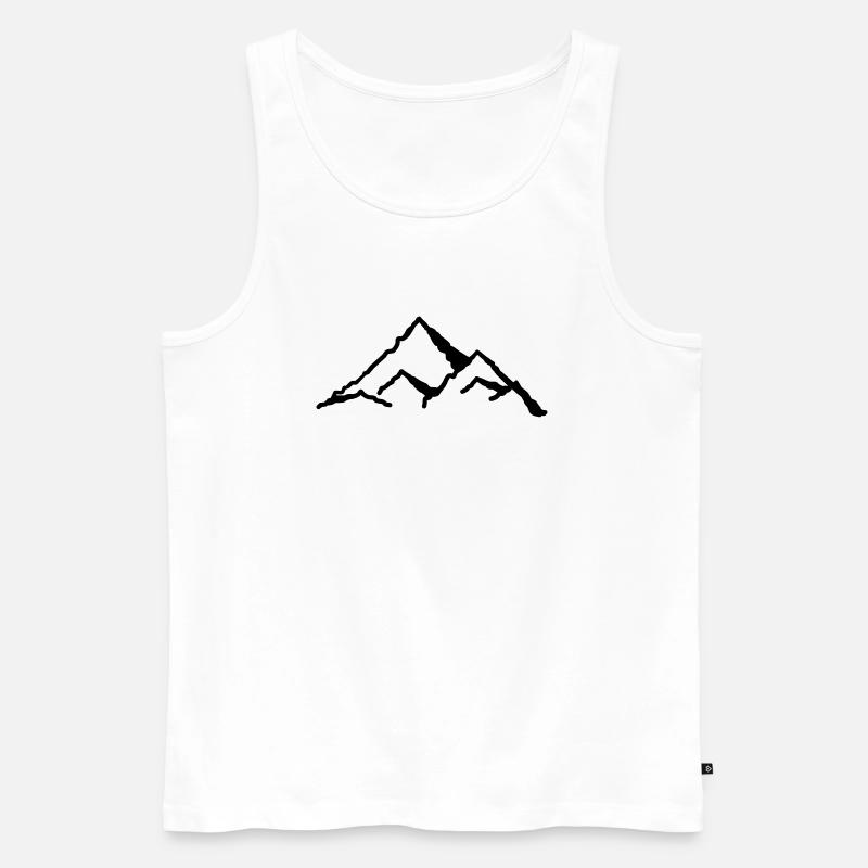 Berge - Männer Premium Bio Tank Top - Weiß