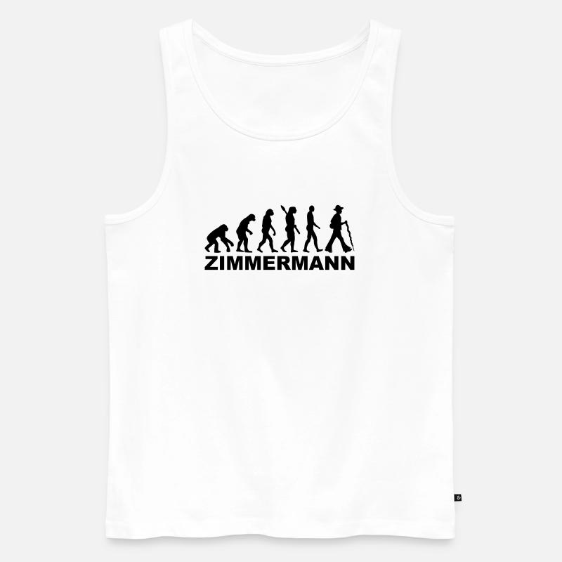 Zimmermann - Männer Premium Bio Tank Top - Weiß
