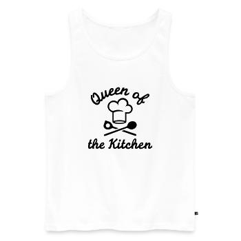 Queen of the Kitchen - Men's Premium Organic Tank Top - white - Front - AI Model Male 178 light (178cm)