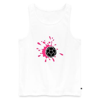 Handball - Männer Premium Bio Tank Top - Weiß - Vorne - Michal (187cm)