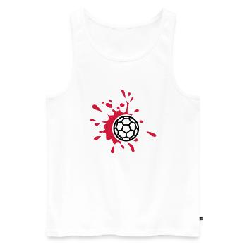 Handball - Männer Premium Bio Tank Top - Weiß - Vorne - Michal (187cm)
