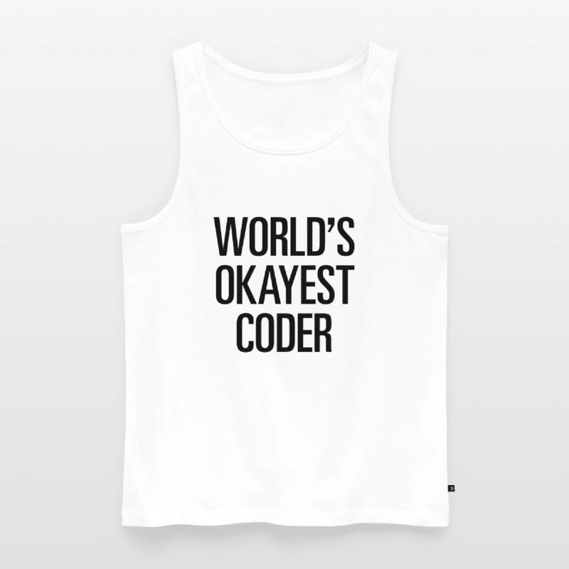 World's Okayest Coder Männer Premium Bio Tank Top
