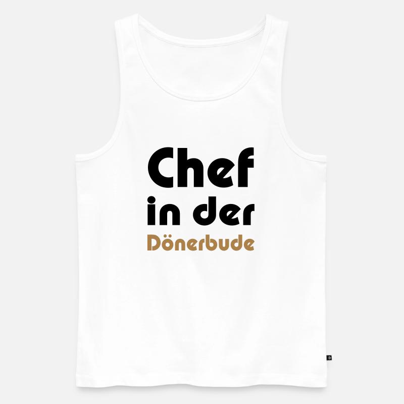Chef in der Dönerbude - Männer Premium Bio Tank Top - Weiß