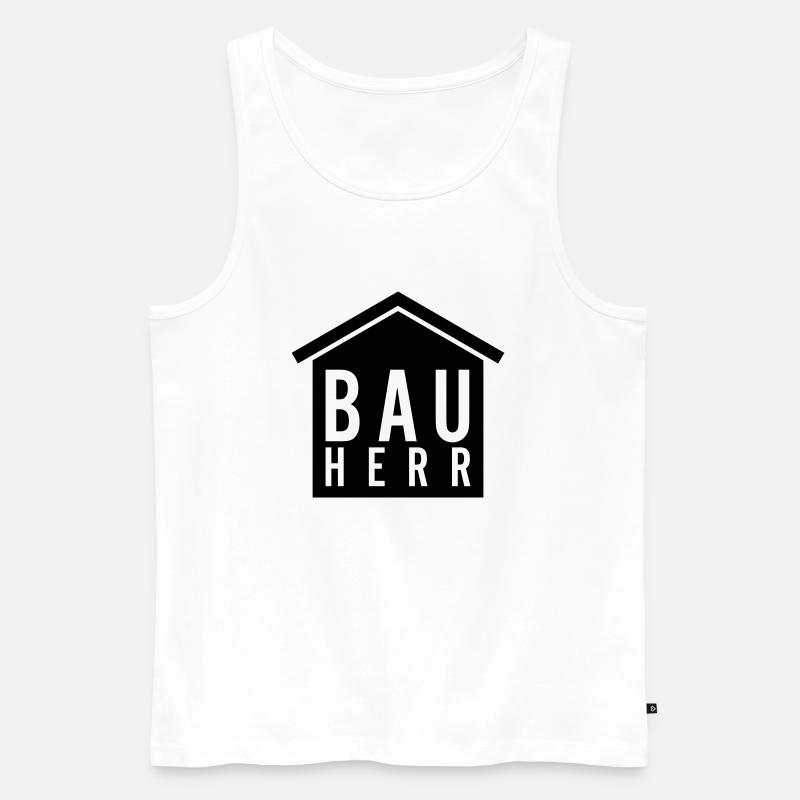 Bauherr - Männer Premium Bio Tank Top - Weiß