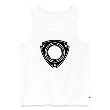 JDM Rotary Engine | T-shirts JDM - Men's Premium Organic Tank Top - white - Front - AI Model Male 178 light (178cm)