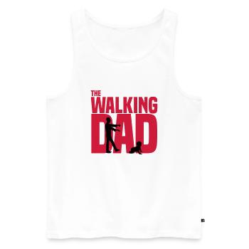 the walking-dad - the current Daddy funny zombie - Men's Premium Organic Tank Top - white - Front - Michal (187cm)