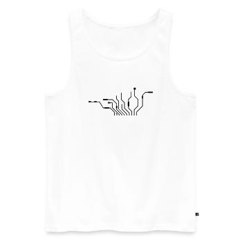 pc wires processor cpu wire cabling compu - Men's Premium Organic Tank Top - white - Front - AI Model Male 178 light (178cm)