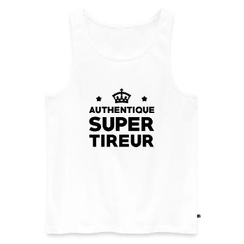 Tir Sportif / Carabine / Police / Militaire - Débardeur bio Premium Homme - blanc - Devant - Michal (187cm)