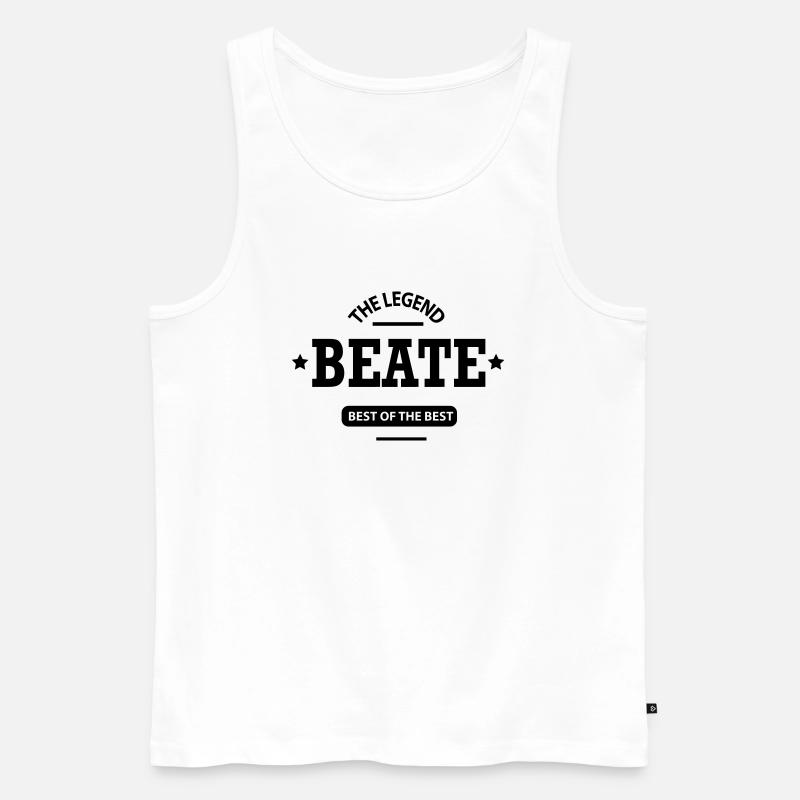 beate - Männer Premium Bio Tank Top - Weiß